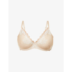 Wacoal Lace Perfection stretch-lace plunge bra