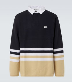 Wales Bonner Cypher striped wool polo sweater