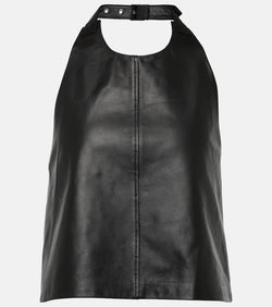 Wardrobe.NYC Halterneck leather top | LYBSTORE