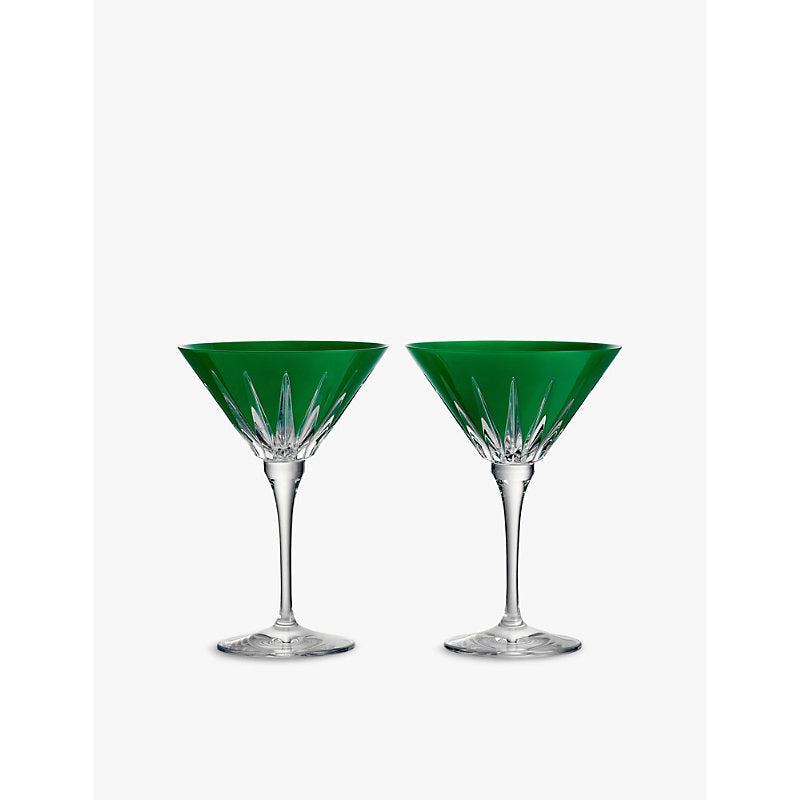 Waterford Fire New Year's crystal-glass martini glasses 17.2cm