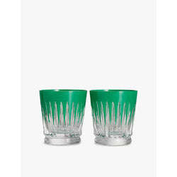 Waterford Firework New Year's pair of crystal-glass tumbler glasses 10.1cm