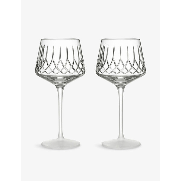 Waterford Lismore Arcus crystal wine glasses set of two