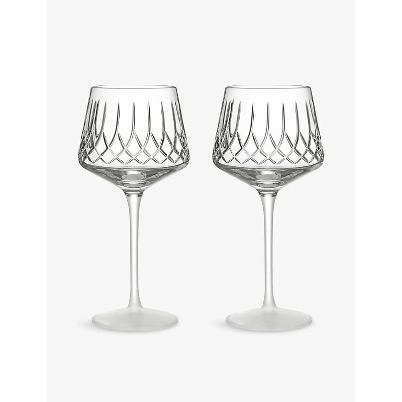 Waterford Lismore Arcus crystal wine glasses set of two