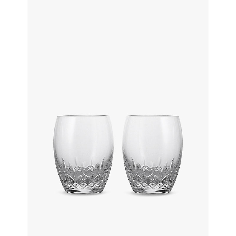 Waterford Lismore Essence Double Old Fashioned crystal glasses set of two 410ml