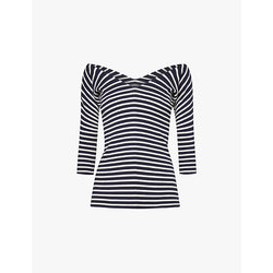 Womens Weekend Max Mara Striped V-neck knitted top