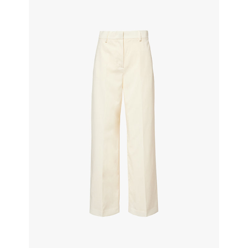 Weekend Max Mara Wide-leg mid-rise wool trousers | LYBSTORE