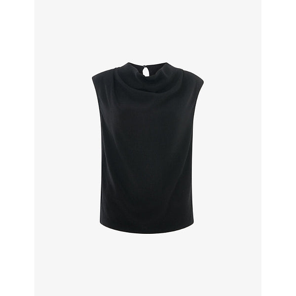  Whistles Cowl-neck sleeveless woven top