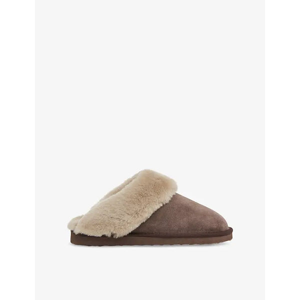 Whistles Emilia cuff sheepskin slippers