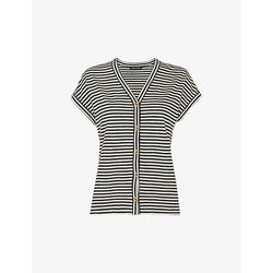 Womens Whistles Jilly relaxed-fit striped cotton top