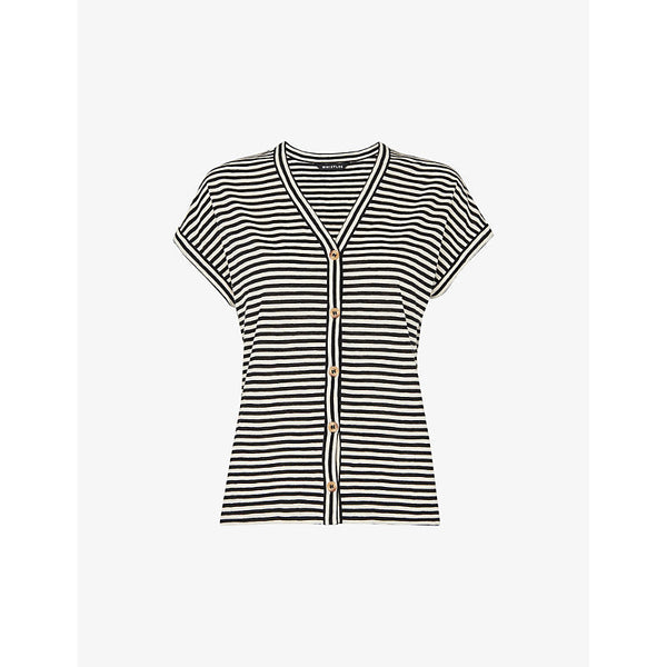 Womens Whistles Jilly relaxed-fit striped cotton top