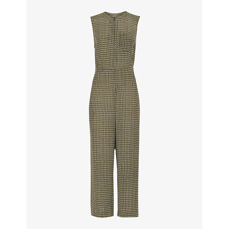 Womens Whistles Josie oval-spot sleeveless woven jumpsuit