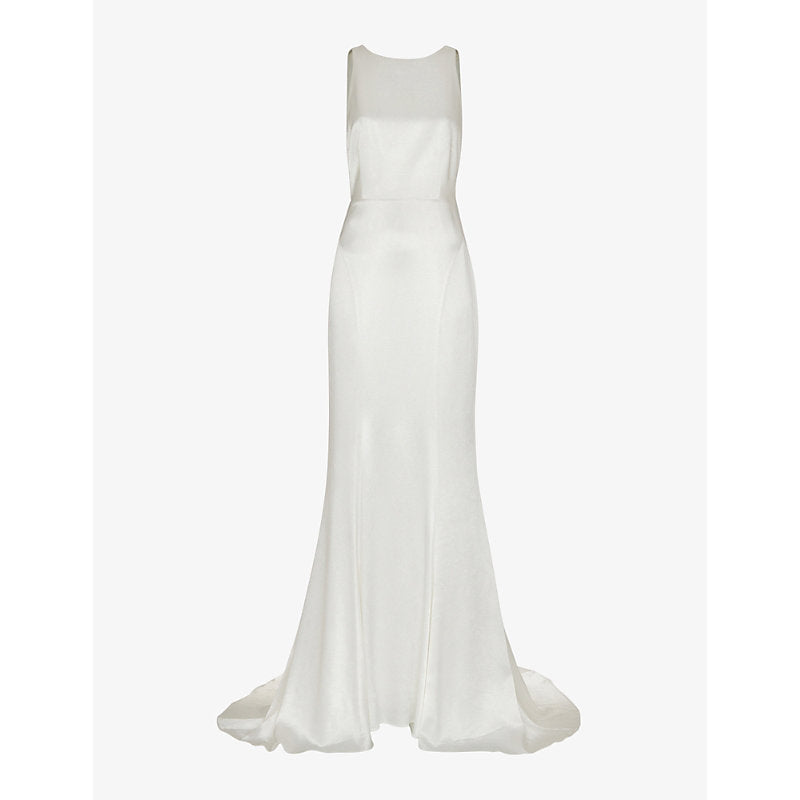 Womens Whistles Lina low-back satin wedding dress