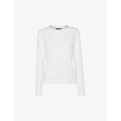  Whistles Long-sleeve crew-neck cotton top