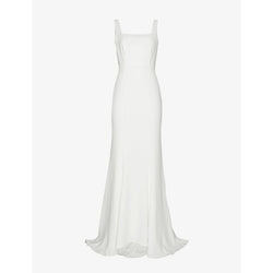 Womens Whistles Mia square-neck crepe wedding gown