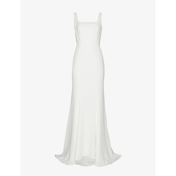 Womens Whistles Mia square-neck crepe wedding gown