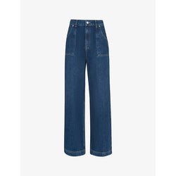 Womens Whistles Raya wide-leg high-rise jeans