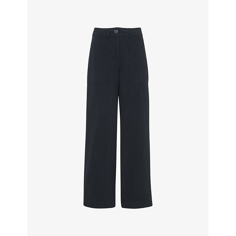 Womens Whistles Ruth straight-leg relaxed-fit cotton trousers