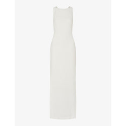 Womens Whistles Tie Back slim-fit stretch-crepe maxi dress