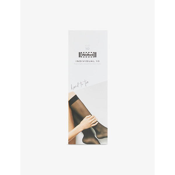 Womens Wolford Individual 10 stretch-woven knee-highs