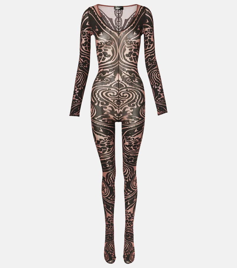 Wolford x Etro Tattoo paisley catsuit