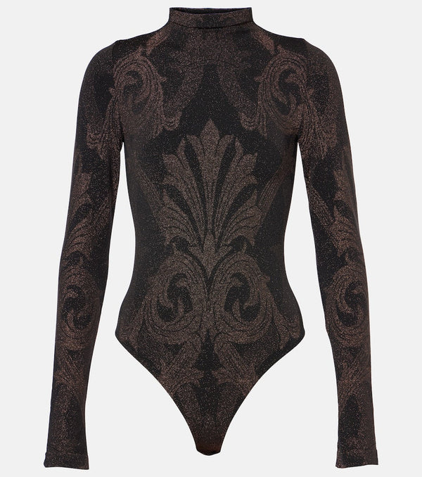 Wolford x Etro lamé jacquard bodysuit