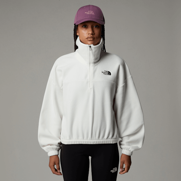 The North Face  100 Glacier 1/2 Zip Fleece White Dune