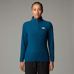 The North Face Women's 100 Glacier 1/4 Zip Fleece Midnight Petrol 