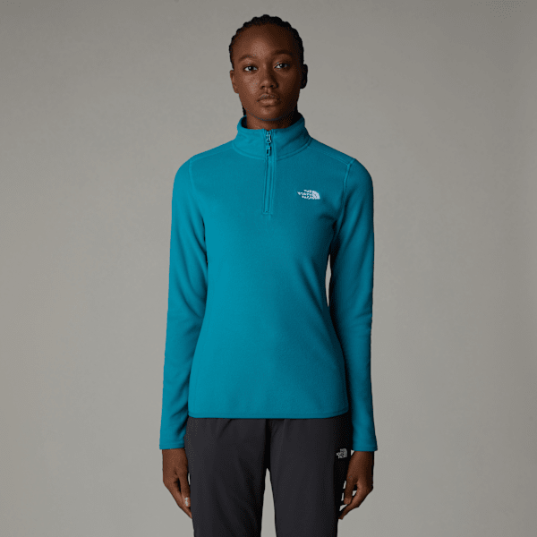 The North Face  100 Glacier 1/4 Zip Fleece Deep Teal