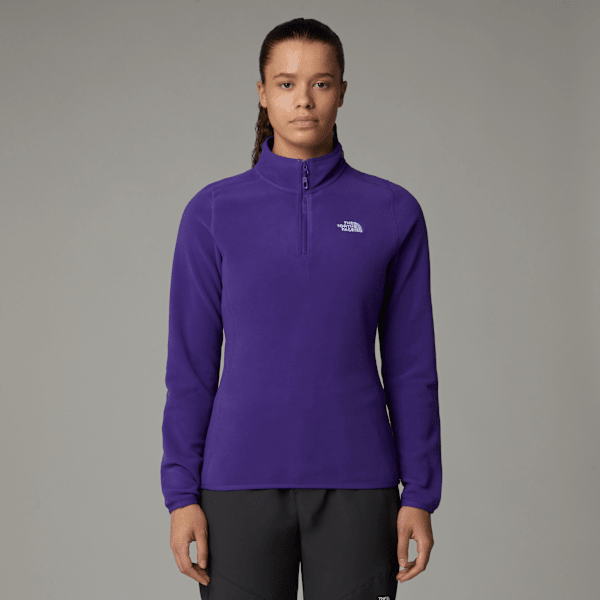 The North Face Women's 100 Glacier 1/4 Zip Fleece Peak Purple