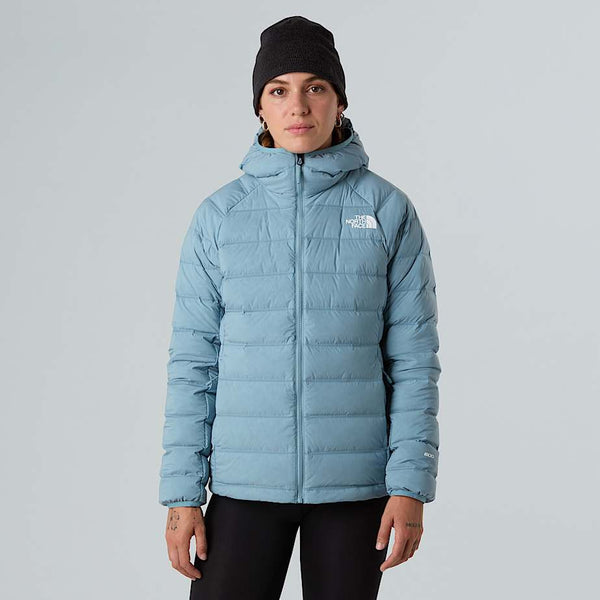 The North Face Abseil Stretch Down Hooded Jacket Shallow Blue female