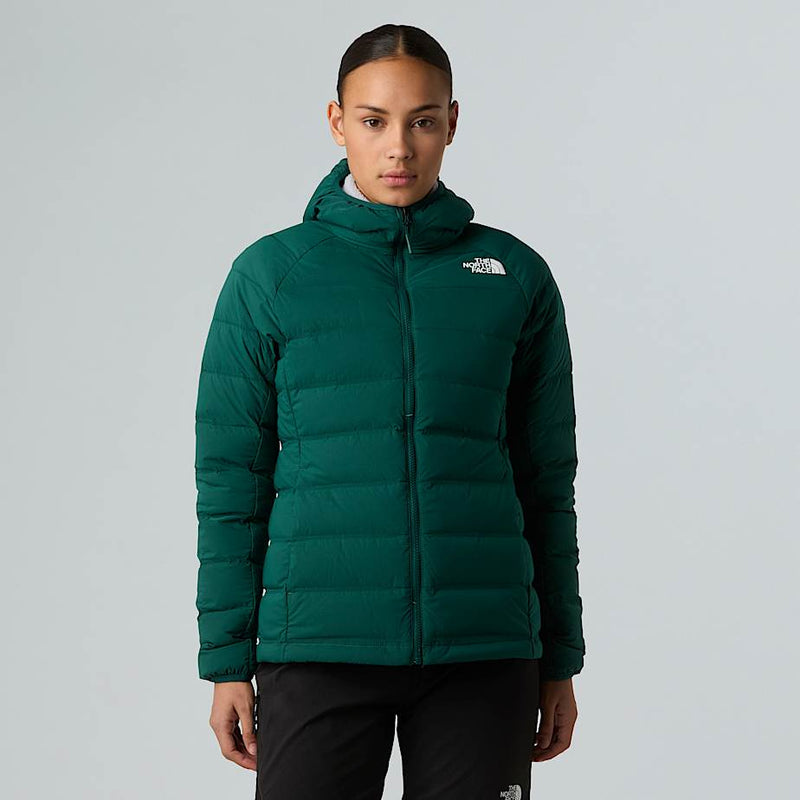 The North Face Abseil Stretch Down Hooded Jacket Hunter Green female