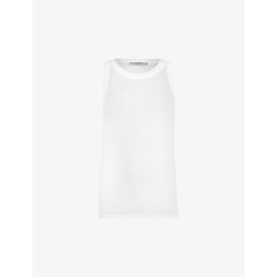 Womens Allsaints Rina round-neck sleeveless stretch-woven tank | LYBSTORE