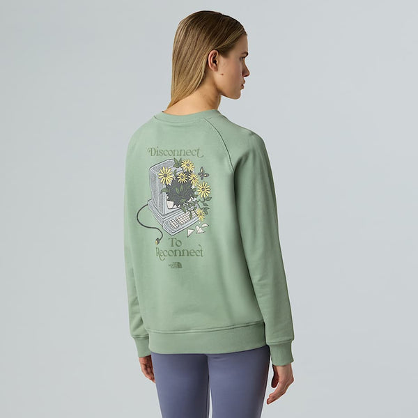The North Face Connect Relaxed Graphic Sweatshirt Slate Moss female