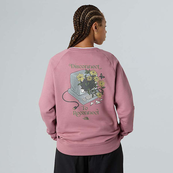 The North Face Connect Relaxed Graphic Sweatshirt Nostalgia Rose female