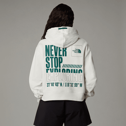 The North Face Women's Coordinates Cropped Hoodie White Dune 