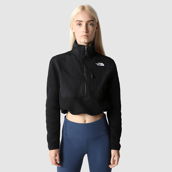 The North Face Women’s Cropped Denali Fleece Jacket Tnf Black