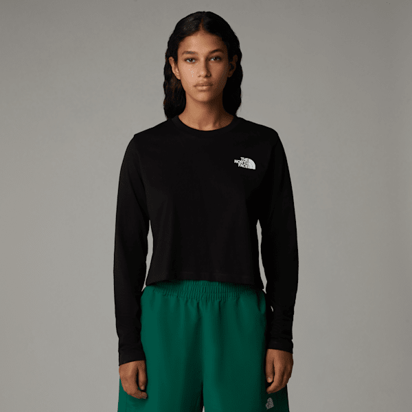 The North Face Women's Cropped Long-sleeve Simple Dome T-shirt Tnf Black | LYBSTORE