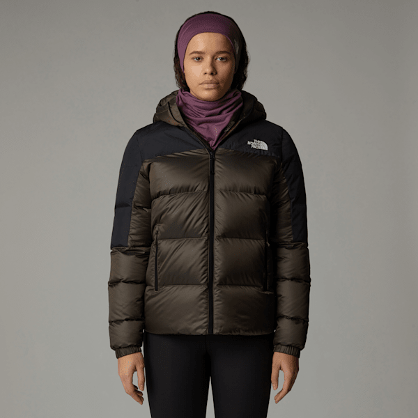 The North Face Women's Diablo Down 2.0 Hooded Jacket Smokey Brown Black Heather-tnf Black