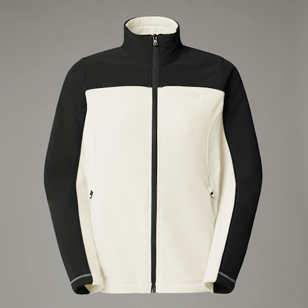 The North Face  Emilia Delta Full-zip Fleece Jacket White Dune-tnf Black