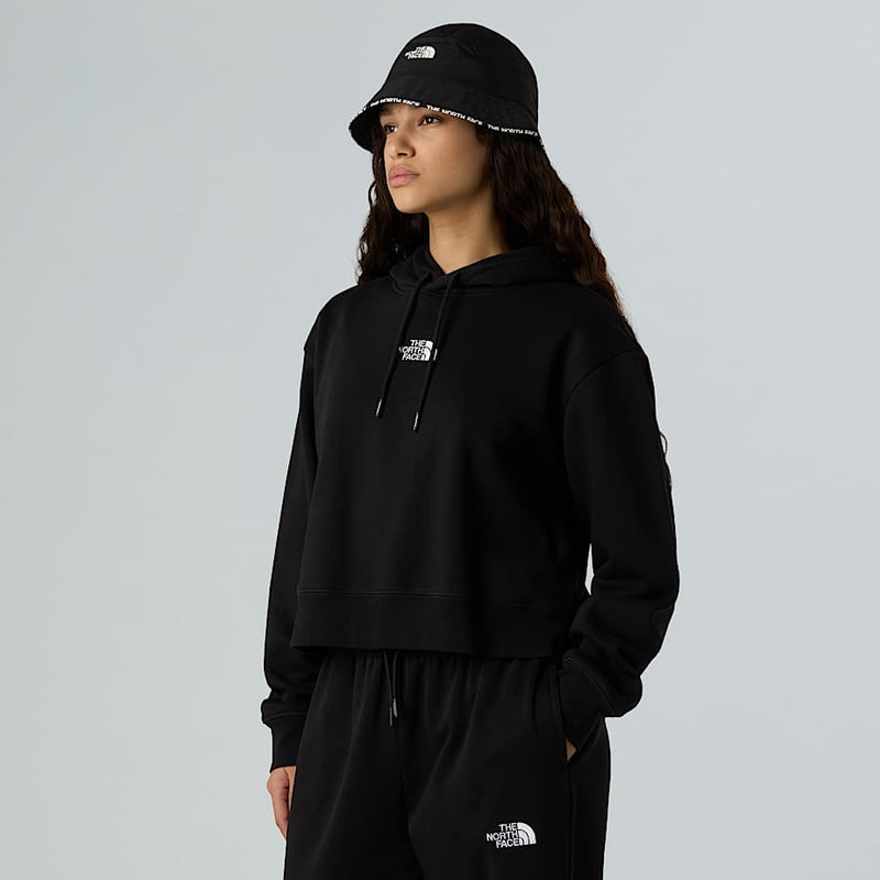 The North Face Essential Cropped Hoodie Tnf Black female