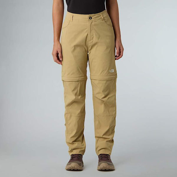 The North Face Exploration Convertible Regular Straight Trousers Khaki Stone Size female