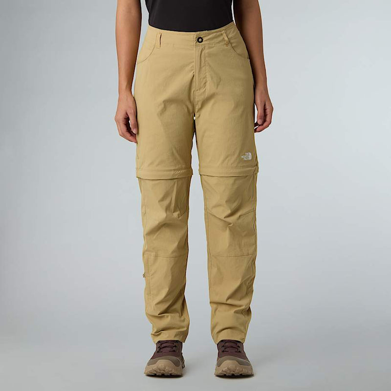 The North Face Exploration Convertible Regular Straight Trousers Khaki Stone Size female