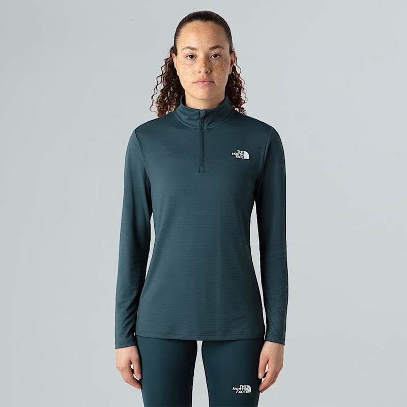 The North Face Flex Slim 1/4 Zip Long-sleeve Top Deep Cypress female