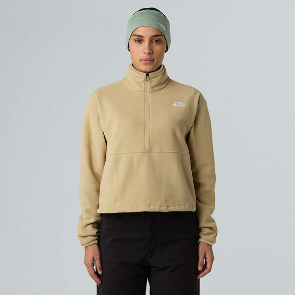 The North Face Glacier 1/2 Zip Short Fleece Khaki Stone female