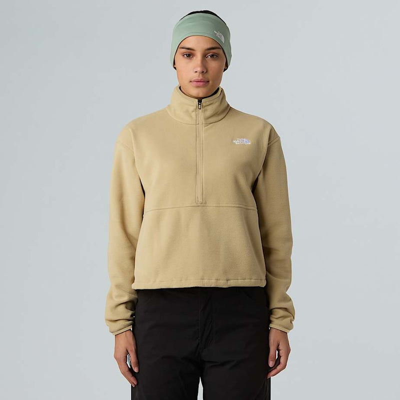 The North Face Glacier 1/2 Zip Short Fleece Khaki Stone female