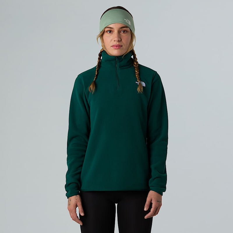 The North Face Glacier 1/4 Zip Fleece Hunter Green female