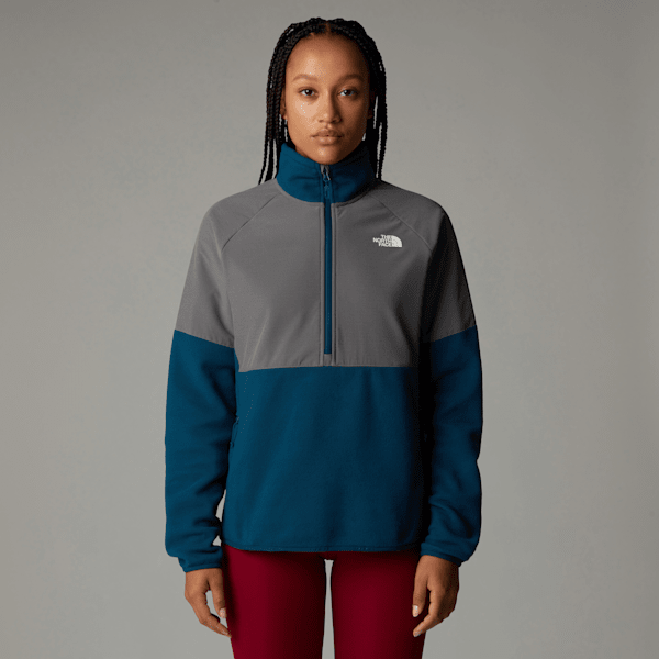 The North Face  Glacier Heavyweight 1/2 Zip Fleece Midnight Petrol-smoked Pearl