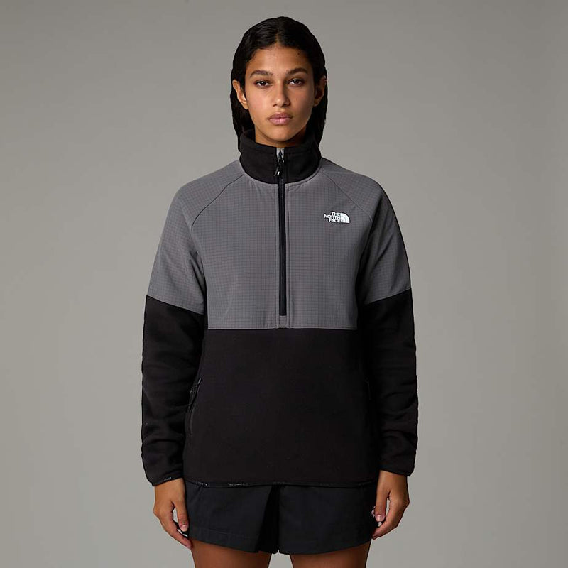 The North Face Glacier Heavyweight 1/2 Zip Fleece Tnf Black-smoked Pearl-anthracite Grey female