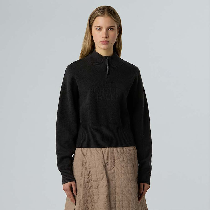 The North Face Half-zip Logo Sweatshirt Tnf Black female