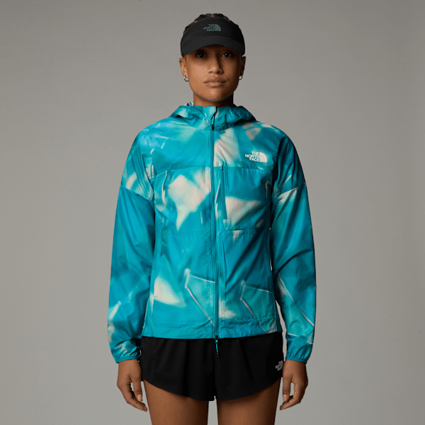 The North Face Women’s Higher Run Wind Jacket Galactic Blue Prisms Print